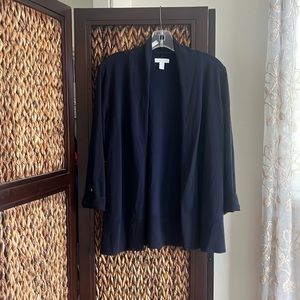 Charter Club Navy Cardigan soft and this nice button accent on sleeve